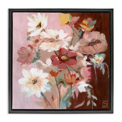 Cadre flottant Rosy Warm Bouquet, design par Sara Culpepper