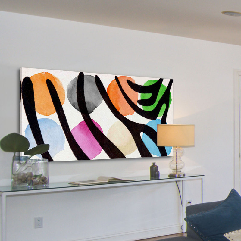 Rainbow Zebra II by Irena Orlov - 1 Piece Wrapped Canvas Wall Art, 46cm H x 91cm W x 4cm D