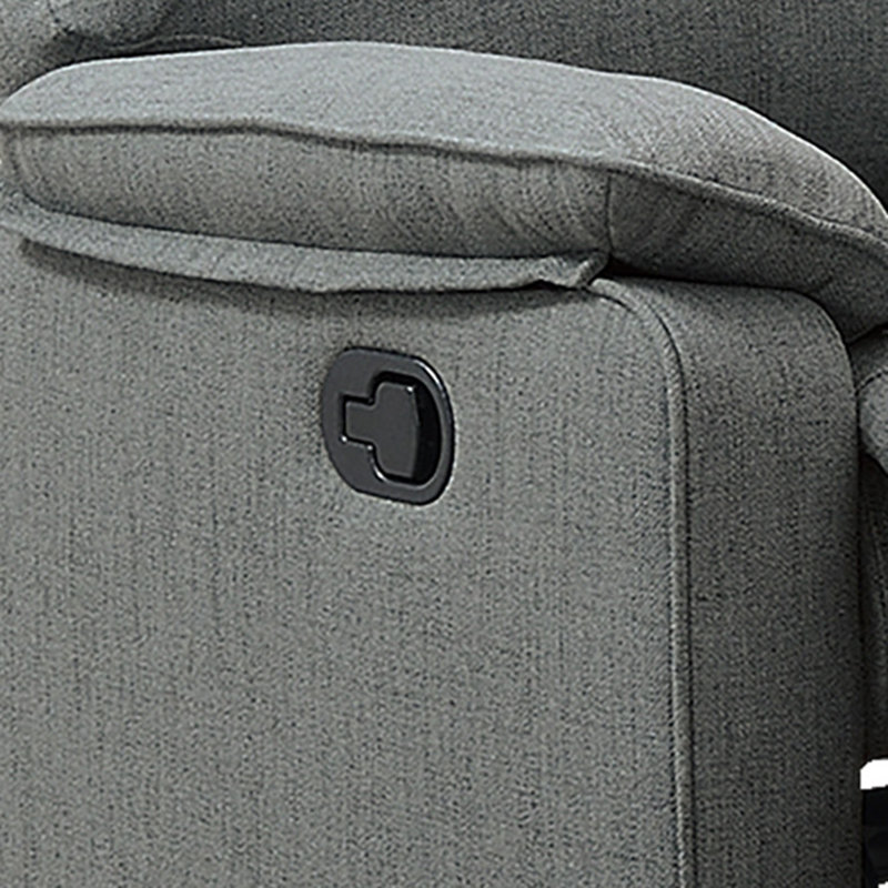 Grubb Upholstered 74'' Reclining Loveseat, Gray Burlap Fabric