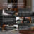 82.7'' Faux Leather Futon Couch,Mid Century Modern Faux Leather Convertible Sofa with Adjustable Backrest and Armrest-1970092033