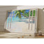 Tropical Palms Window View - Wrapped Canvas Print