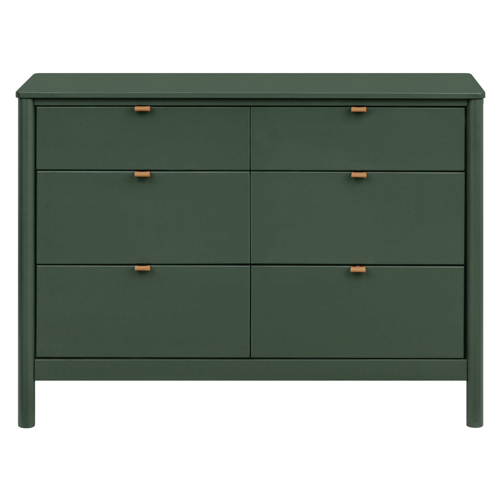 Bondi 6 Drawer Double Dresser, Green