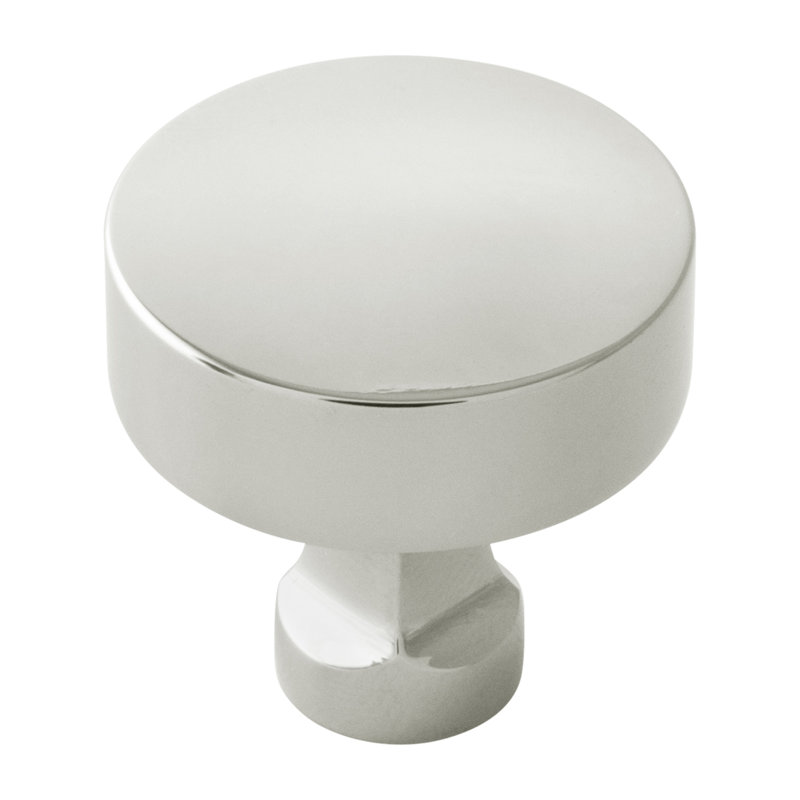 Parkview Collection Round Knob - Cabinet Knob - Transitional Hardware for Drawers & Cabinets, Polished Nickel, 1-1/4"