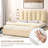 Cahlin Queen Storage Bed Frame Velvet Upholstered Platform Bed with 4 Storage Drawer, Adjustable Headboard and Wood Slat Support, Beige-856237690-856237688