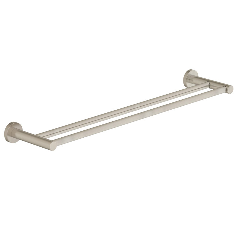 Dia 18" Wall Mounted Double Towel Bar, Satin Nickel