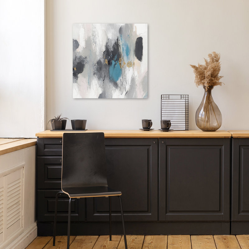 (Pg566-A) Gray Days I, art moderne moderne, H 18 po x l 18 po