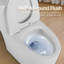 Toilette en céramique 1,1 / 1,6, allongée, blanche, confortable, siège à fermeture en douceur, et céramique T036wt, hauteur confortable,
