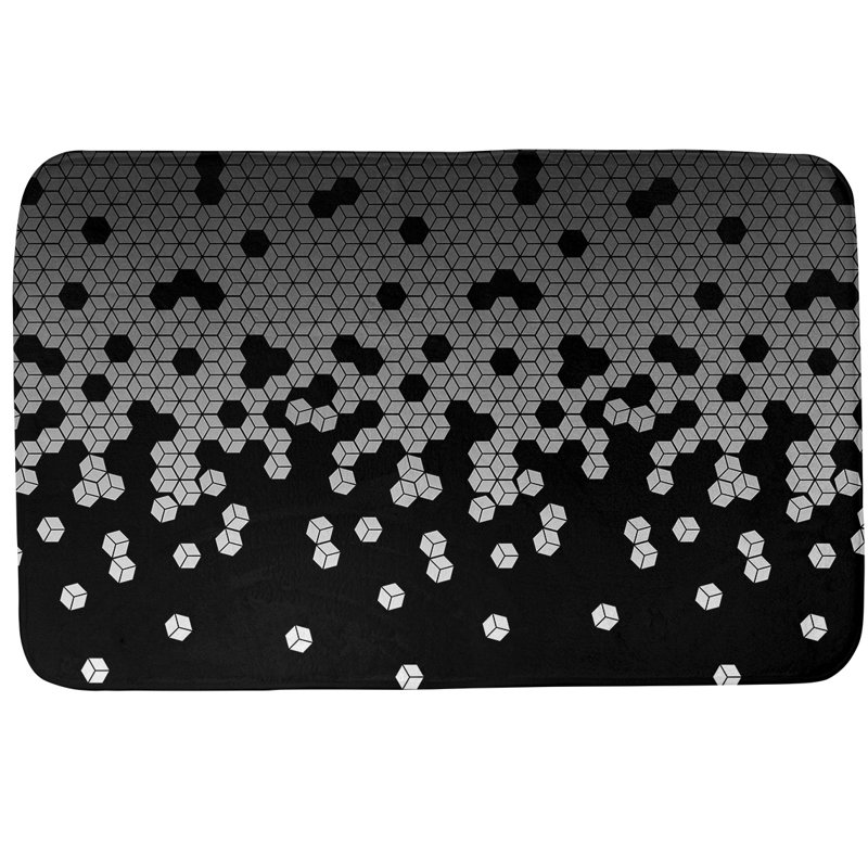 Tapis pour salle de bain cube culbuting Leffel, l 17 po x L 24 po, Blanc