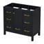 Meuble-lavabo de 36 po sans lavabo, armoire de rangement en bois massif, meuble-lavabo autoportant avec 5 tiroirs et portes à fermeture douce-1366877884