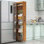 Armoire de rangement coulissante multifonctionnelle, idéale pour la cuisine et le salon