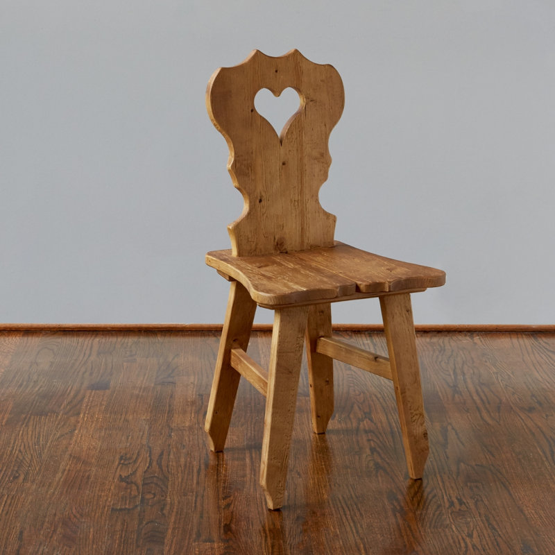 Tyrol Accent Chair - Clover Cutout - Natural, Natural, Heart
