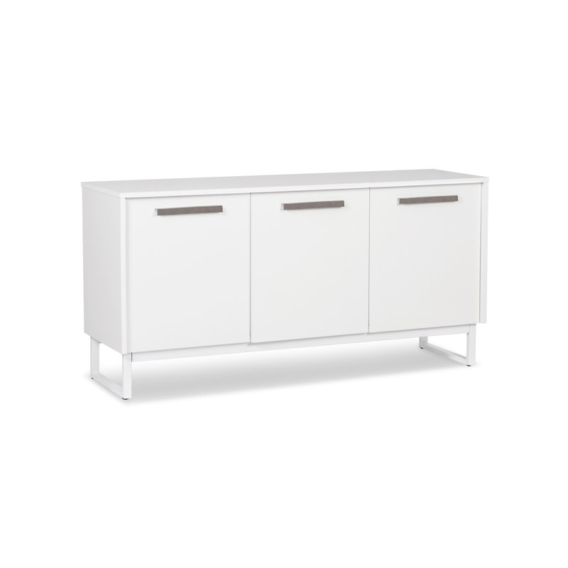 Buffet à 6 tablettes Baroda, Blanc