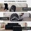 Canapé-lit futon pliable en velours côtelé de 190 cm (74,8 po), format queen, avec porte-gobelets et poches latérales - Aucun assemblage requis, noir-328012271
