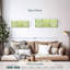 Motif de tuiles ornementales vertes, ensemble de 3 pièces sur toile par Lulu-93061408