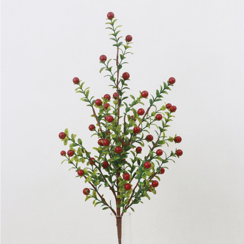 Ensemble de 3 aérosols de baies de Sullivan, tige florale artificielle rouge, 20 po