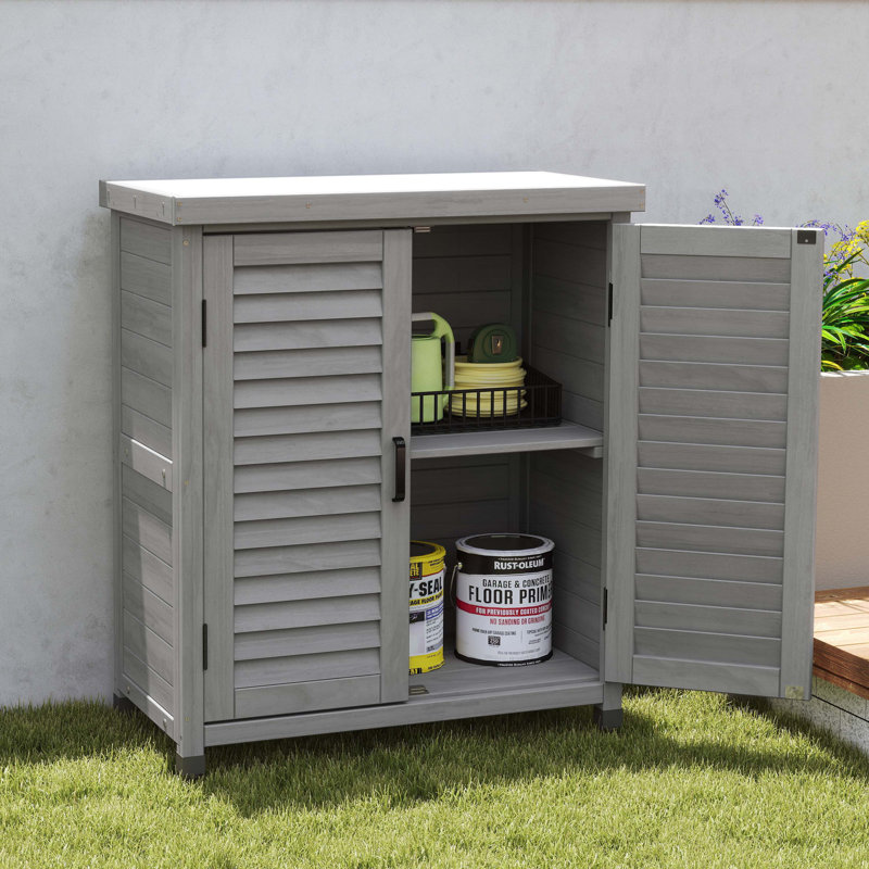 Banc de rempotage avec armoire de rangement, Gris