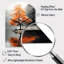 Orange et gris, forêt, automne, élégance II - horloge murale asymétrique-104240643