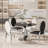 Round Pedestal Tempered Glass Dining Table-84332891-84334245