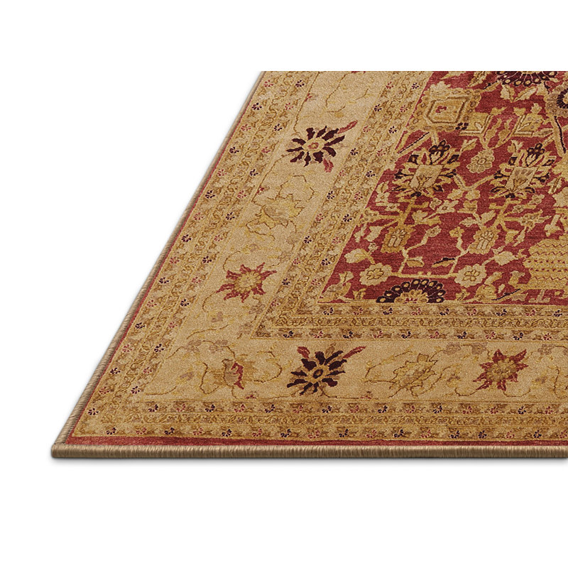 Tapis oriental rouge / beige Giligia, Rectangle 3 pi x 5 pi
