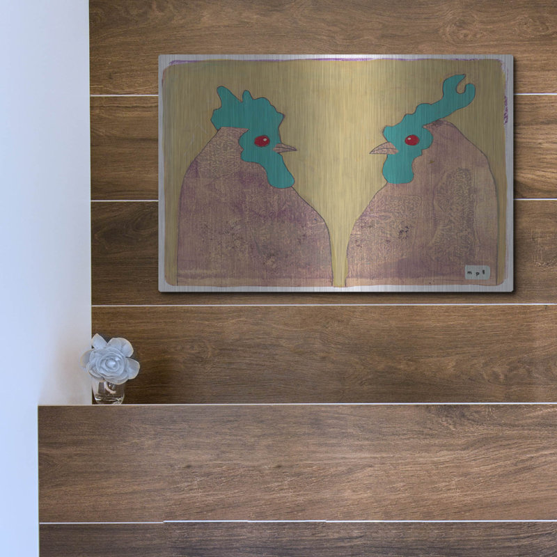 Art mural en métal de luxe «concurrence 7» par Maria Pietri, 24 po x 16 po, H 12 po x l 16 po