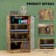 Adjustable Media Stand With Tempered Glass Doors And Cable Management For Modern Entertainment Centers