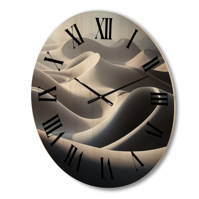Horloge murale en bois massif Pateley, Moyenne