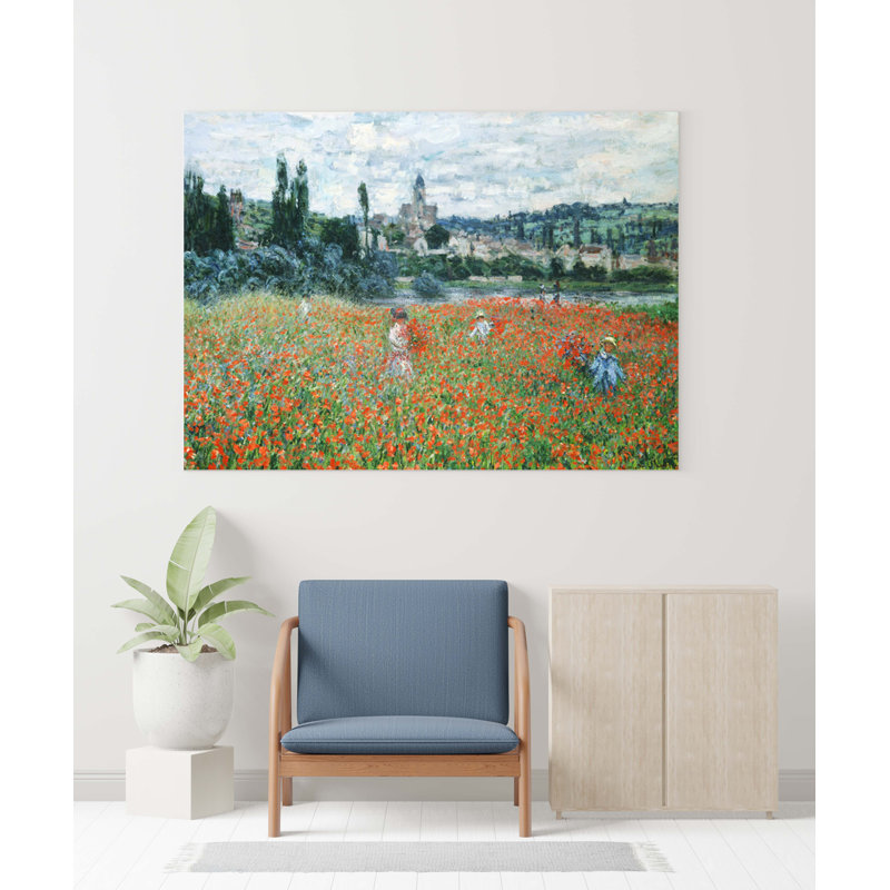 "Champ de coquelicots" par Claude Monet, H 26 po x l 29 po x P 2 po