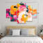 Ensemble de 5 panneaux muraux - Tina Lavoie «Spring Is Bursting Forth», art mural sur toile pour le salon, la chambre à coucher ou le bureau 