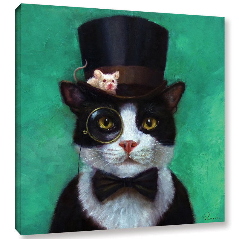 «Tuxedo Cat» par Poynor, impression sur toile, H 14 po x l 14 po x P 2 po