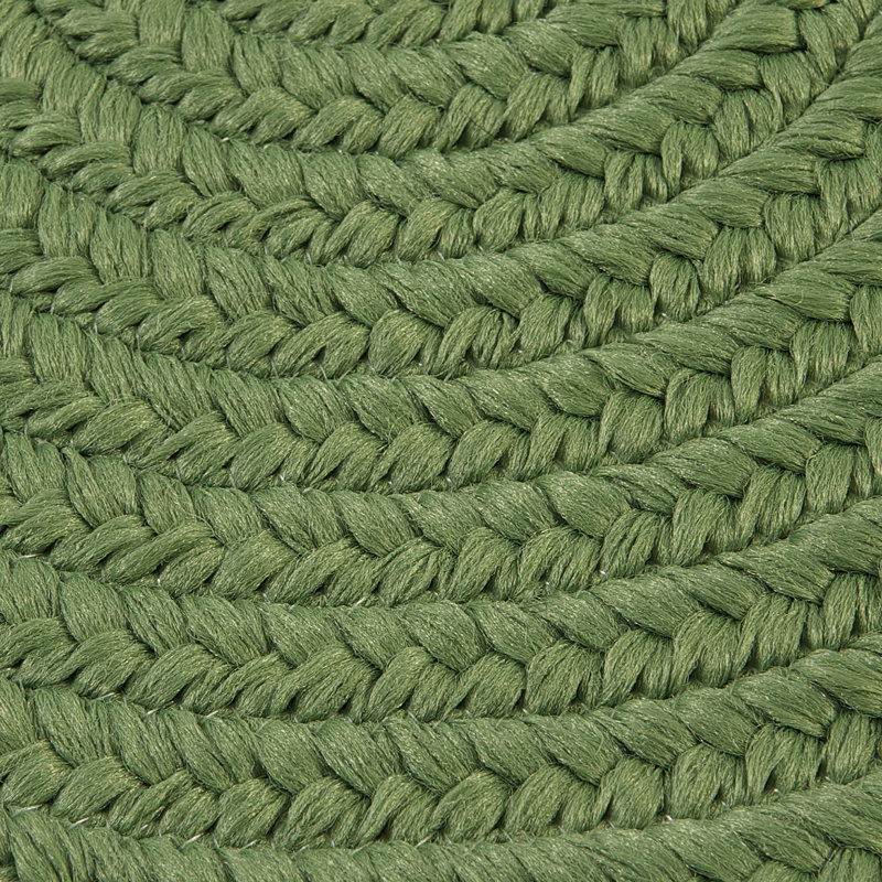 Tapis vert tressé Shepler, Ovale 5 pi x7 pi