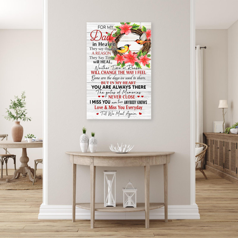 «Atreu For My Dad Till We Meet Again», impression sur toile, H 14 po x l 11 po x P 1,25 po
