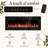 Braegger Recessed & Wall Mounted Electric Fireplace, Remote Control w/ Timer, Adjustable Flame Color & Speed-1184508123
