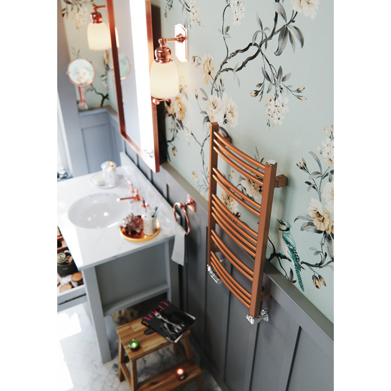 Jade Heated Towel Rail, 75.3 cm H x 40 cm W x 6.5 cm D