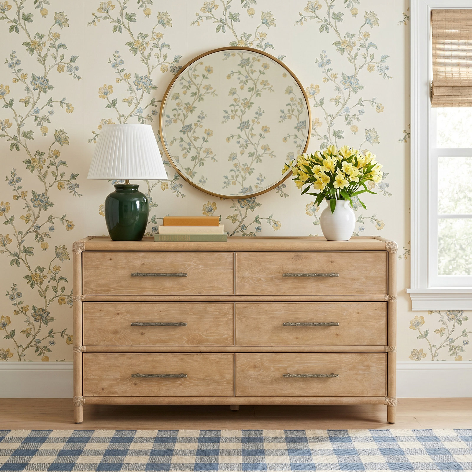 Retreat 68" Cedar Dresser, Dark Wood/Black Sand