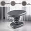 Table de bout sculpturale moderne gris ultrabrillant