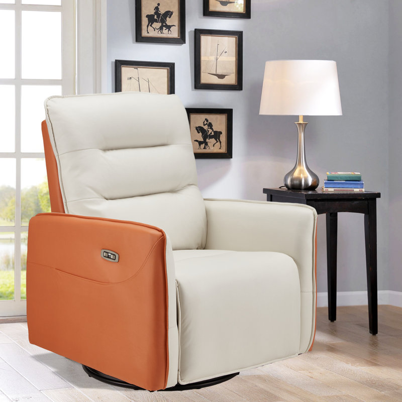 Fauteuil de massage inclinable électrique, Microfibre beige