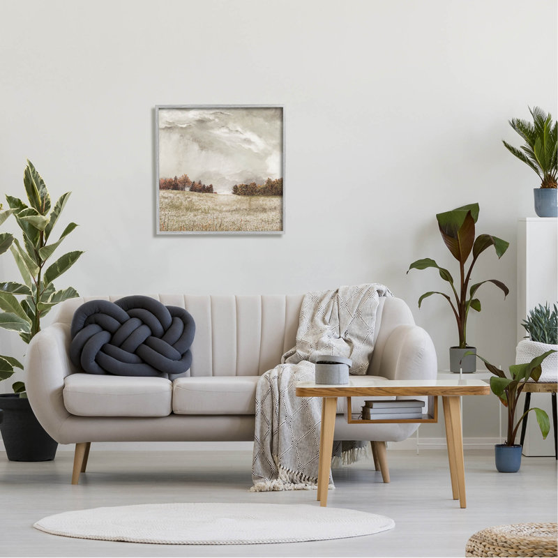 Art de giclée champêtre, campagne nuageuse par James Redding, H 24 po x l 24 po x P 1,5 po, Toile tendue