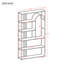 Metal Frame Bookcase, Open Bookshelf with an Anti-tipping Fitting