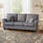 American-style Vintage Blue Three-seater Sofa