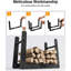 Mini support à bois de chauffage l 11,8 po, support à bûches pour foyer extérieur