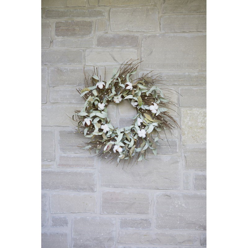 Faux Cotton Etylen-vinyl Axetate 28'' Wreath