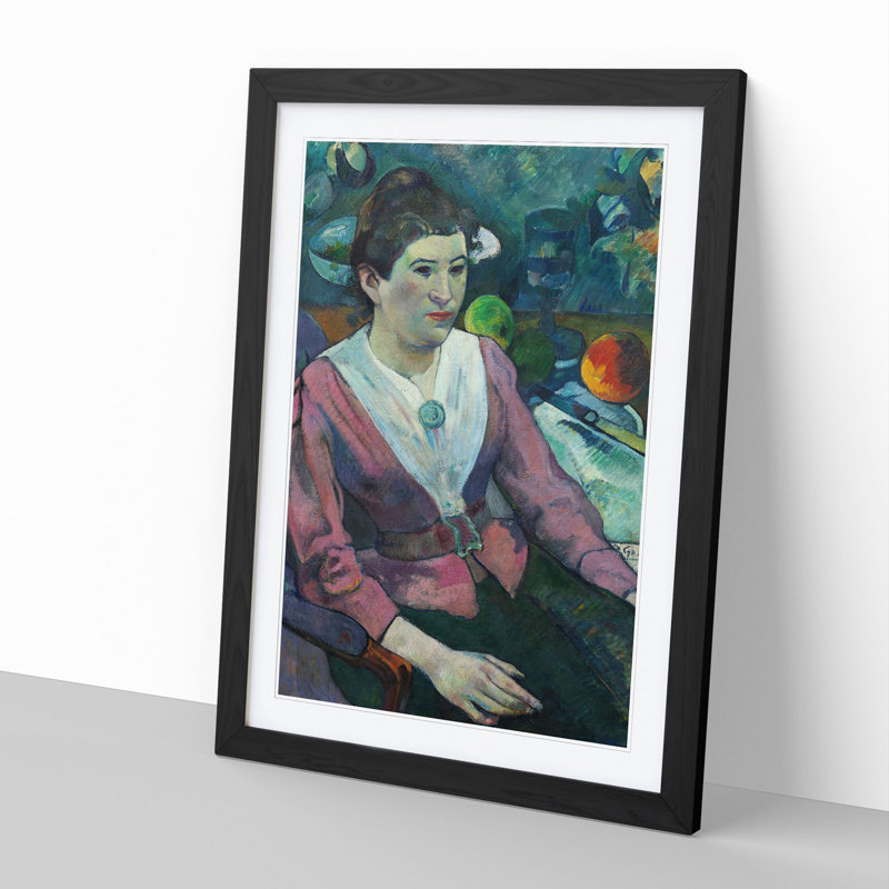 Portrait of a Woman by Paul Gauguin - Framed Print, Black Framed, 65cm H x 48cm W x 2cm D