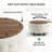 30.5 Inches Teddy Fleece Tufted Ottoman,Large Round Storage  Coffee Table with Wooden Tabletop,White-1533319109