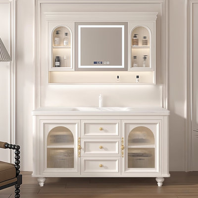 Meuble-lavabo simple français rétro