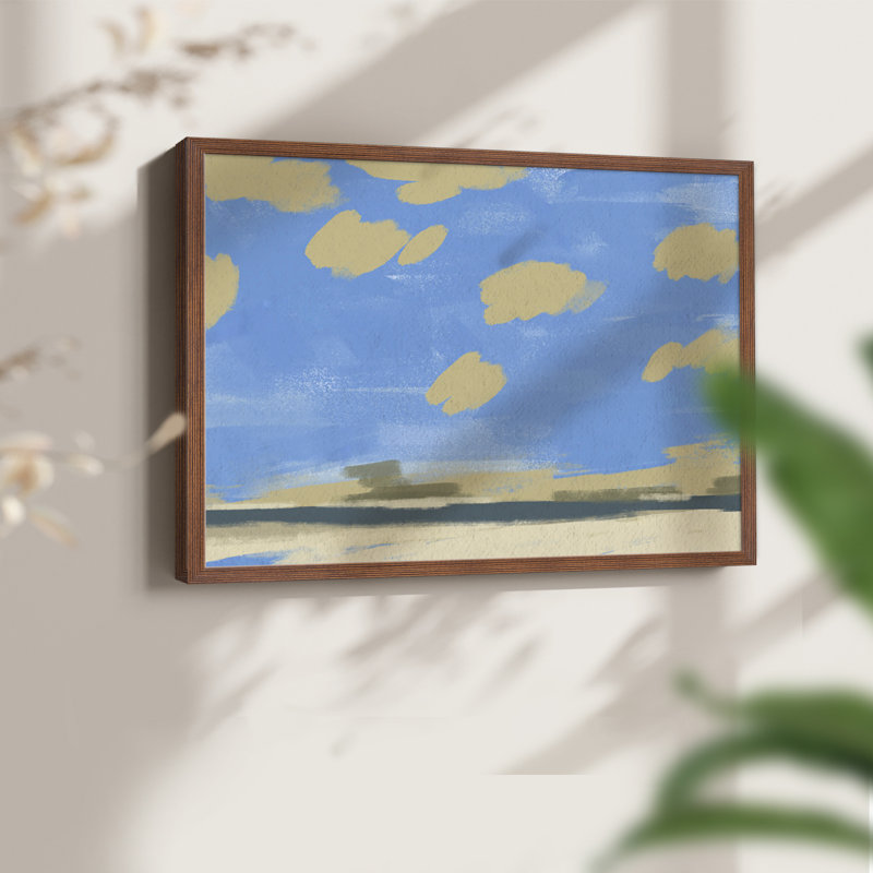 Textured Beachscape II -Framed Print - Restickable