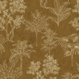 Zen Floral Paper Metallic Wallpaper Roll