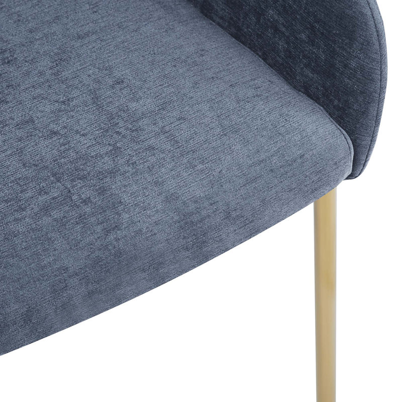 Chaise de salle à manger rembourrée Heckstall, Bleu