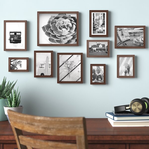 basics Wood Photo Frame With Stand, Set Of 2  4' X 6', Black,  Rectangular, wall mount : : Home & Kitchen