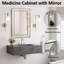 Armoire à pharmacie encastrée ou en saillie rétro encastrée avec miroir, 40,6 cm x 66 cm-455322535