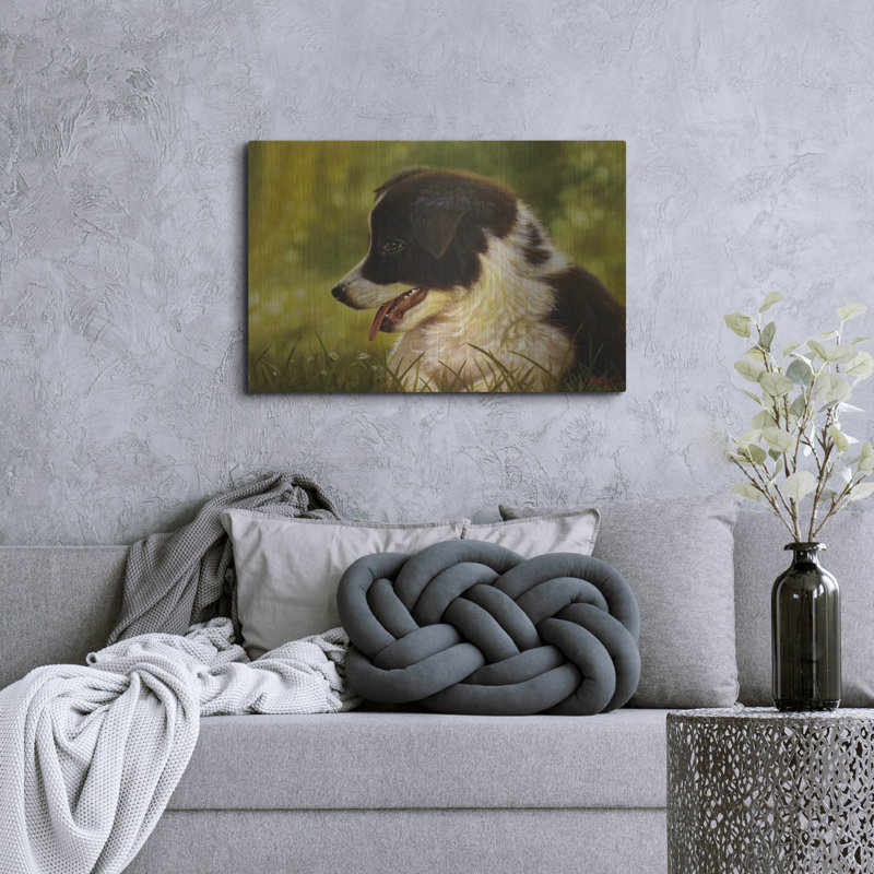 «Border Collie Garden» par John Silver, H 24 po x l 36 po